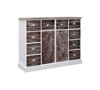 Buffet Avec 10 Tiroirs Marron 113 X 30 X 79 Cm Bois Marron