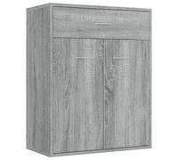 Buffet Avec 2 Portes & 1 Tiroir Gris Sonoma 60x30x75 Cm Bois Composé Marron