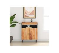vidaXL Buffet 2 portes – Bois massif d'acacia 60x33x75 cm – Marron