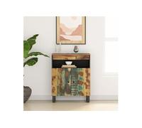 Buffet avec 2 portes 60x33x75 cm bois massif de récupération, armoire, armoire latérale, armoire de rangement, armoires, placard, buffet haut 352915