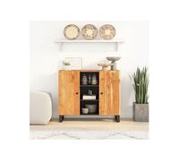 Buffet avec 2 portes 90x33x75 cm bois massif d'acacia