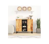 Buffet avec 2 portes 90x33x75 cm bois massif de manguier