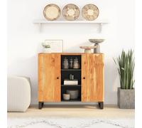 Buffet avec 2 portes 90x33x75 cm bois massif de manguier armoire vidaXL