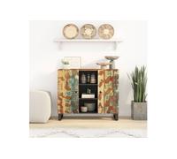 Buffet avec 2 portes 90x33x75 cm bois massif de récupération