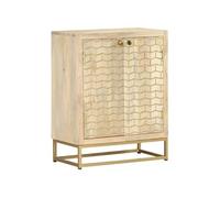 Vidaxl Buffet Avec 2 Portes 55x30x70 Cm Bois Massif De Manguier Marron