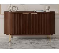 Buffet avec 2 portes en bois de manguier et métal doré - Naturel - NEVILI de Maison Céphy