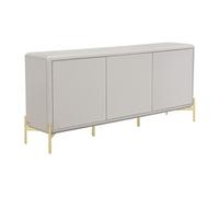 Buffet avec 3 portes en MDF - Beige et doré - LYBAKA