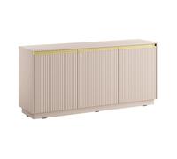 Buffet avec 3 portes en MDF - Beige et doré - POSINIA de Pascal MORABITO