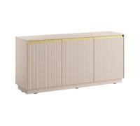 Buffet avec 3 portes en MDF - Beige et doré - POSINIA de Pascal MORABITO