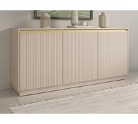 Buffet avec 3 portes en MDF - Beige et doré - POSINIA de Pascal MORABITO