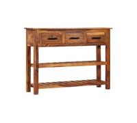 Vidaxl Buffet Avec 3 Tiroirs 110x30x80 Cm Bois D'acacia Massif Marron