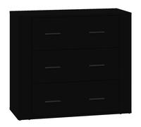 816577 vidaXL Buffet Noir 80x33x70 cm Bois d'ingénierie