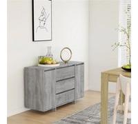 vidaXL Buffet avec 3 tiroirs sonoma gris 120x41x75cm bois d'ingénierie 813063