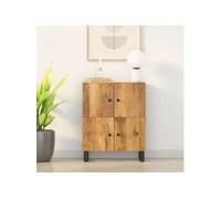 Buffet avec 4 portes 60x33x75 cm bois massif de manguier