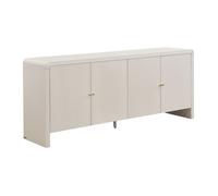 Buffet avec 4 portes en MDF - Beige et doré - MIRENALO