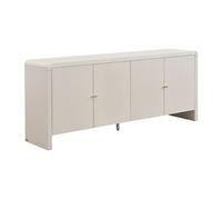 Vente-unique - Buffet avec 4 Portes en MDF - Beige et doré - MIRENALO