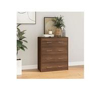 vidaXL Buffet 342582 – 4 tiroirs, 60x30,5x71 cm – Chêne marron