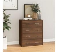 vidaXL Buffet 342582 – 4 tiroirs, 60x30,5x71 cm – Chêne marron