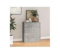 vidaXL Buffet avec 4 tiroirs 60x30,5x71 cm Gris béton
