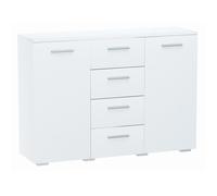 Buffet avec 4 Tiroirs Blanc - Commode Style Contemporain - 120 x 35 x 84,5 cm