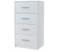 Buffet avec 4 Tiroirs Blanc - Commode Style Contemporain - 75 x 35 x 40 cm