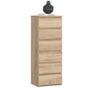 Buffet avec 6 Tiroirs Chêne Sonoma - Commode Style Contemporain - 40 x 35 x 109 cm