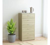 Buffet avec 7 Tiroirs Aggloméré Commode Armoire Rangement Multicolore vidaXL