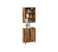 vidaXL Buffet avec armoire murale vieux bois bois d'ingénierie Marron
