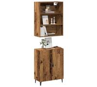 Buffet avec Armoire Murale Vieux Bois en Bois d'ingénierie, Meuble Buffet avec Rangement, Armoire Suspendue pour Cuisine et Salle à Manger, Meuble de Rangement Pratique et élégant