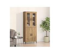 Vidaxl Buffet Avec Cabinet Mural En Chêne Artisanal