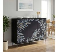 vidaXL Buffet BORNE Chêne Noir 102 x 33 x 76 cm Bois d'ingénierie, Meuble de Rangement pour Salon, Buffet rectangulaire, mobilier Moderne, Solution spacieuse pour la Maison