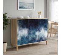Buffet avec étagère avec porte Sonoma Bois d'ingénierie Moderne Élégant vidaXL v