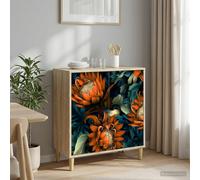 vidaXL Buffet ZAANDAM Sonoma 69 x 33 x 75 cm Bois d'ingénierie, Buffet rectangulaire Moderne, Grand Espace de Rangement pour Salon et Salle à Manger, Meuble Tendance pour la Maison