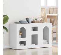 Buffet moderne en bois d'ingénierie - vidaXL - Noir - 100x35x59 cm - Salle à manger - Rectangulaire