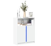 vidaXL Buffet avec LED Bois d'ingénierie blanc 42,5x34x100 cm