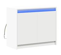 Buffet avec LED - CLARENCE® - Montage simple - Buffet bahut/Armoire de Cuisine en bois - blanc 72x34x61 cm - bois d'ingénierie B3196