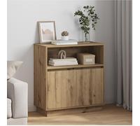 Buffet avec LED - vidaXL - Chêne Artisan - 71x34,5x75 cm - Bois d'ingénierie - Marron
