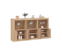 Vidaxl Buffet Avec Lumières Led Chêne Sonoma 181,5x37x100 Cm Multicolore