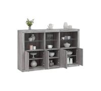 Vidaxl Buffet Avec Lumières Led Sonoma Gris 162x37x100 Cm Gris