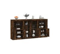 Buffet avec Lumières LED, Armoire avec Porte, Meuble de Rangement, Organisateur de Salon Entrée Salle de Séjour, 3209188