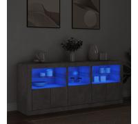 vidaXL Buffet avec Lumières LED, Armoire avec Porte, Meuble de Rangement, Organisateur de Salle de Séjour Intérieur, 3208998