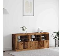 Buffet avec Lumières LED Armoire Rangement Maison Intérieur Chêne Sonoma vidaXL