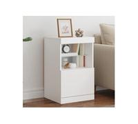 Vidaxl Buffet Avec Lumières Led Blanc 41x37x67 Cm Blanc