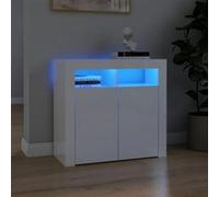 vidaXL Buffet avec Lumières LED, Meuble de Rangement, Armoire de Rangement, Organisateur de Salon Salle de Séjour Intérieur, 804334