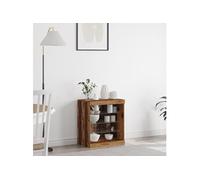 Buffet avec lumières LED Bois ancien 60,5x37x67 cm