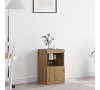 Buffet avec lumières LED Chêne Artisan 41x37x67 cm