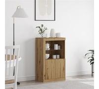 Buffet Vidaxl Avec Lumières Led Chêne Artisan 60,5x37x100 Cm