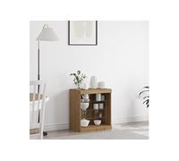 Buffet avec lumières LED Chêne artisan 60,5x37x67 cm chêne