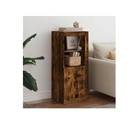 Vidaxl Buffet Avec Lumières Led Chêne Fumé 41x37x100 Cm