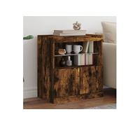 vidaXL Buffet Chêne fumé LED RVB 60x37x67 cm – Espace de rangement